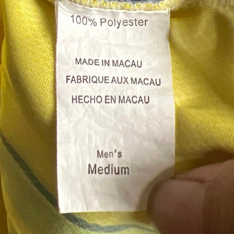 Primal Wear Size Medium Cycling Performance Yellow Men’s Workout T-shirt 100% Polyester