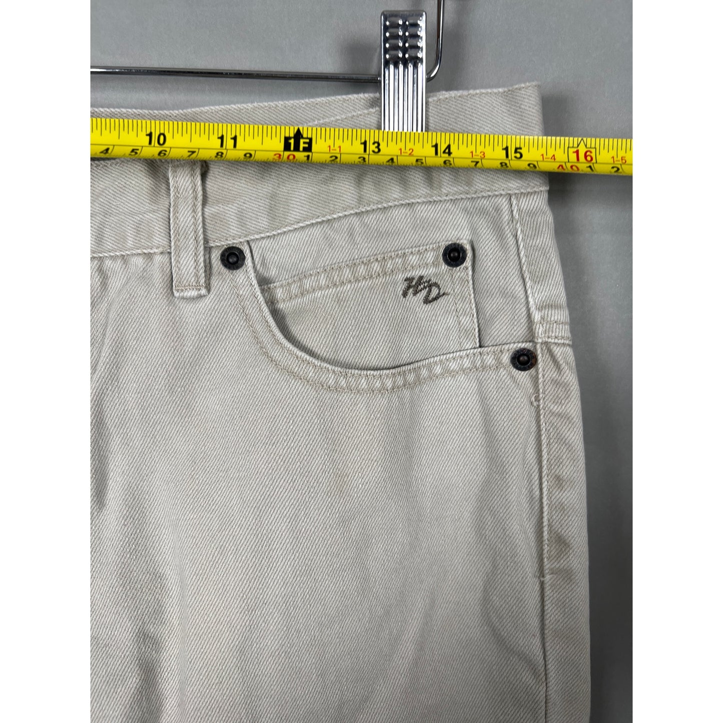 Harley Davidson Women's Cream Straight Leg Pants Size 8