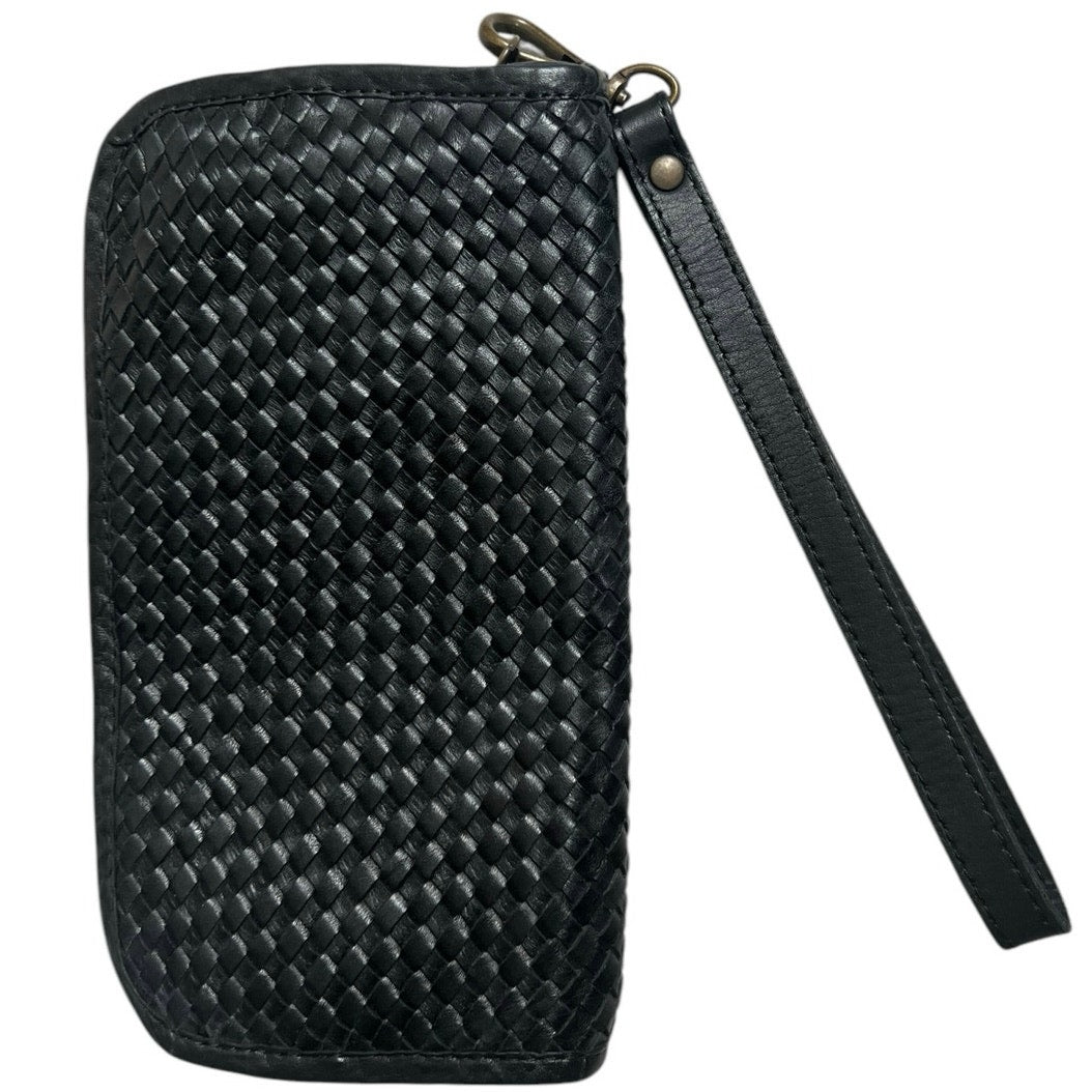 Viola Castellani Milano Genuine Leather Woven Hand Purse