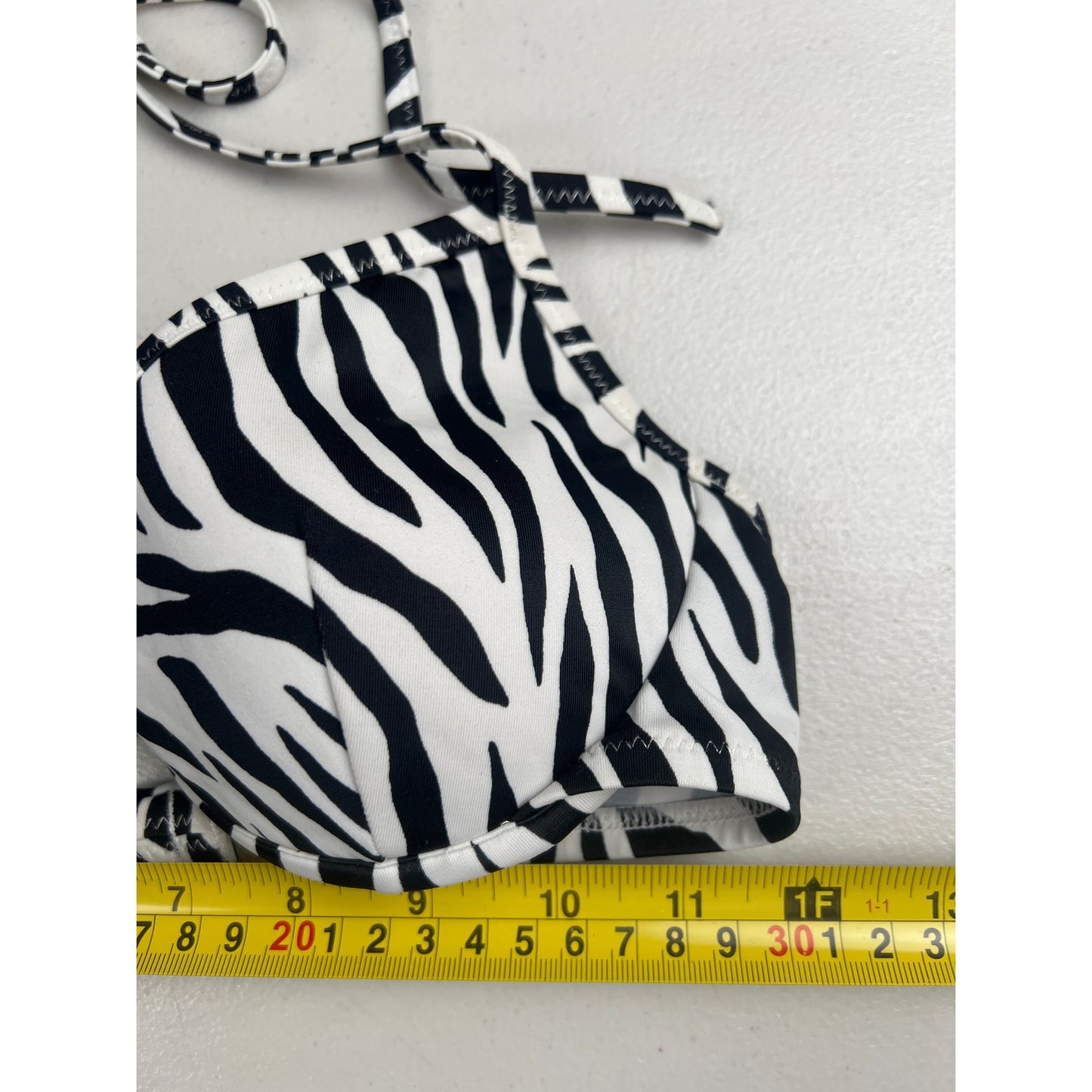 Victoria's Secret 34C Bikini Top Black & White Zebra Animal Print
