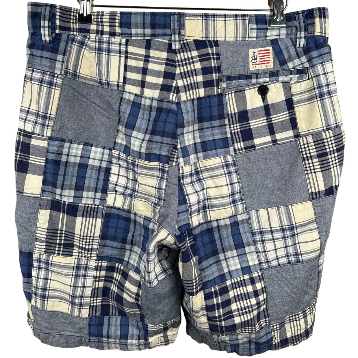 Nautica Clipper Mens Plaid Relaxed Fit Shorts Patchwork 33