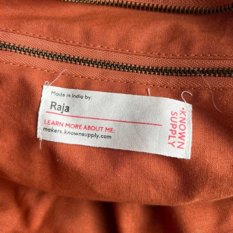 Raja Know Supply Made In India Orange Duffle Bag