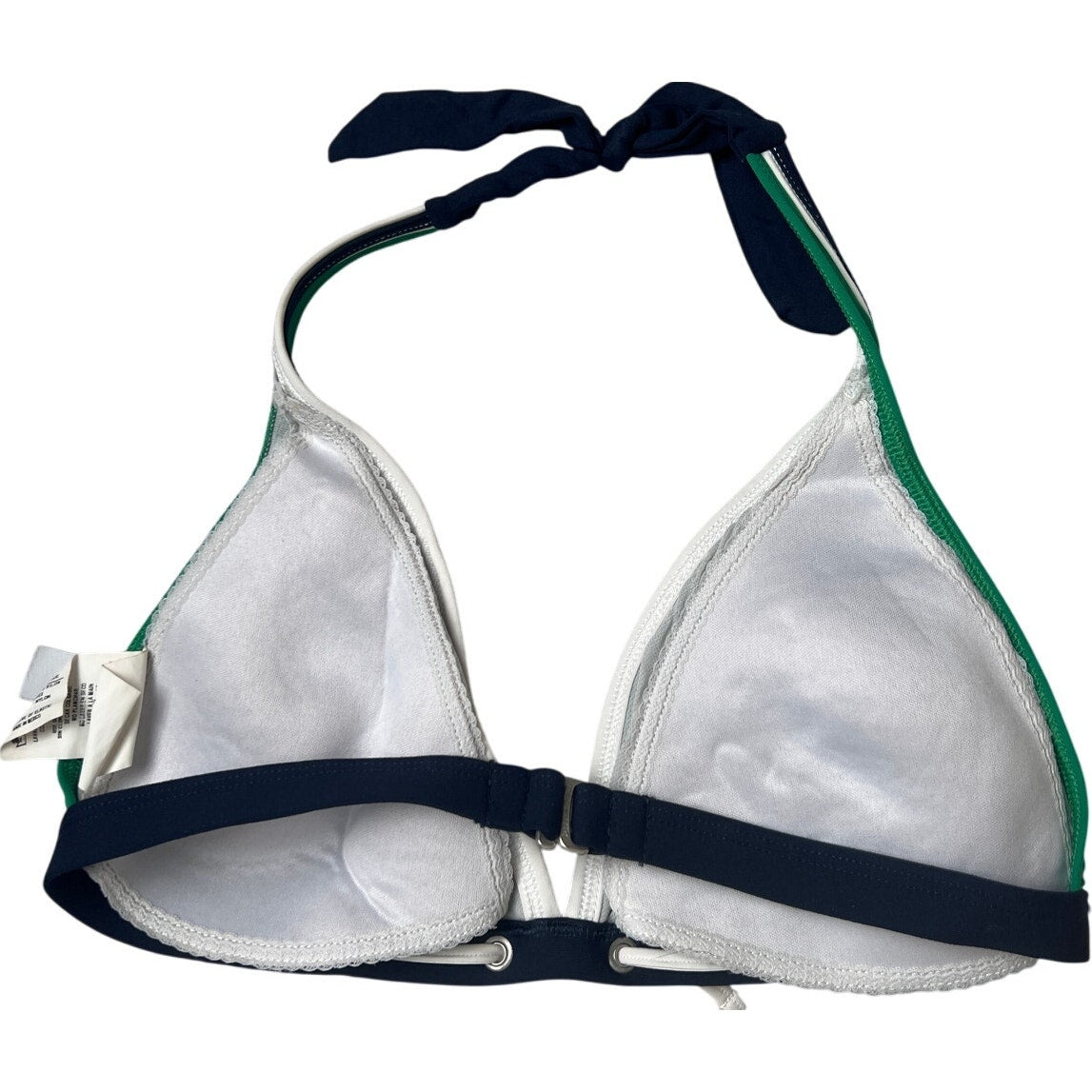 Nautica Women's Halter Tie Front Lightly Lined Bikini Swim Top Size 8