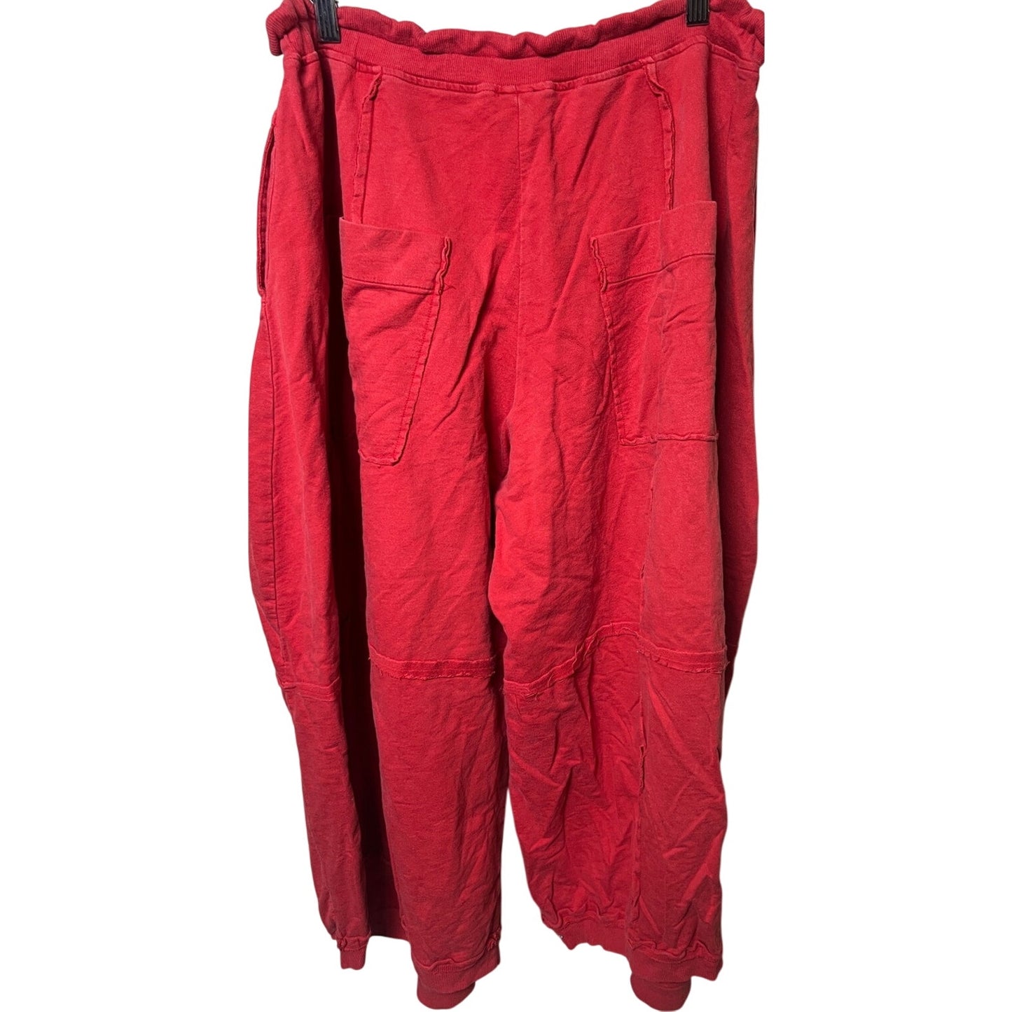 Y2K Tribal Red Flair Wide Baggy Pants Size Medium