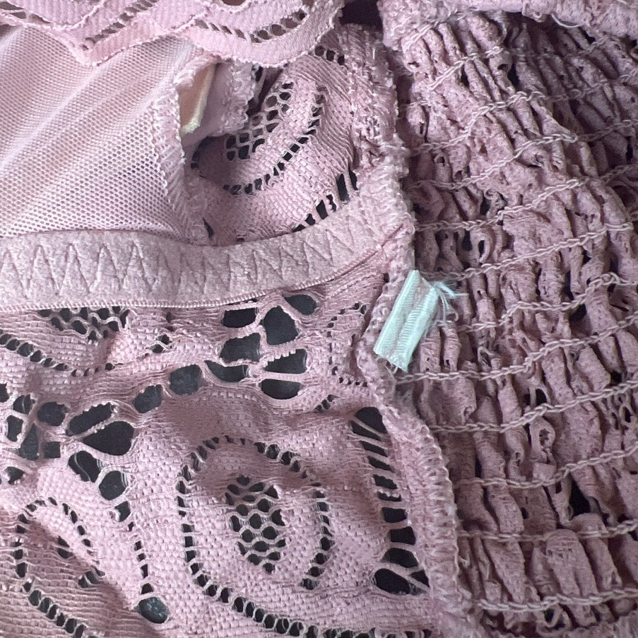 Victorias Secret PINK Lace Bralette Pastel Pink Padded *Dimensions In Picture*