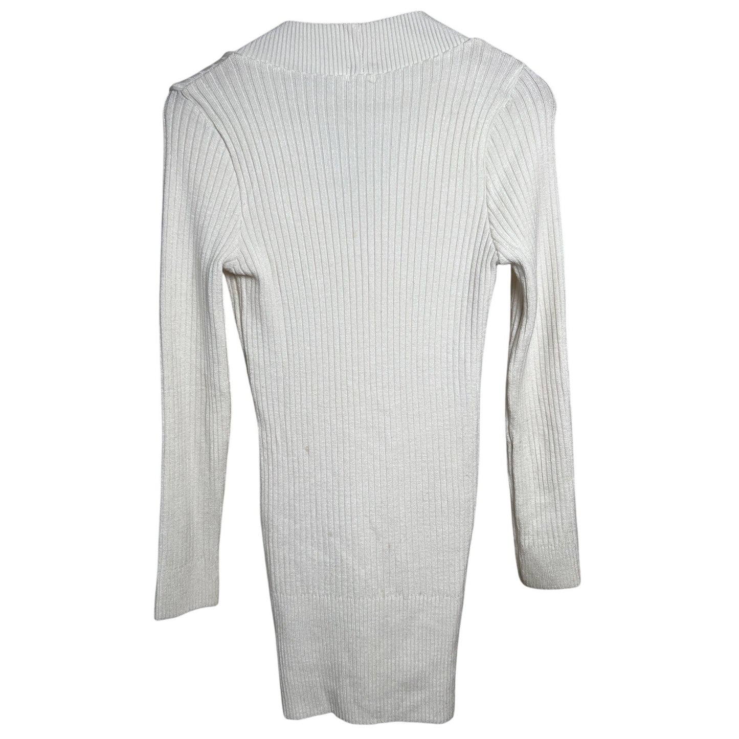 Hepa USA V-neck White Stretch Dress *Dimensions In Pictures*