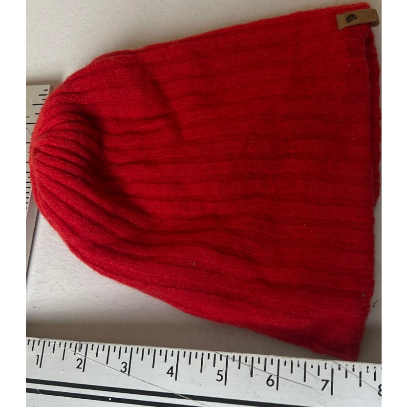 Fjall Raven Byron Hat Red Thin One Size Beanie W/ Holes