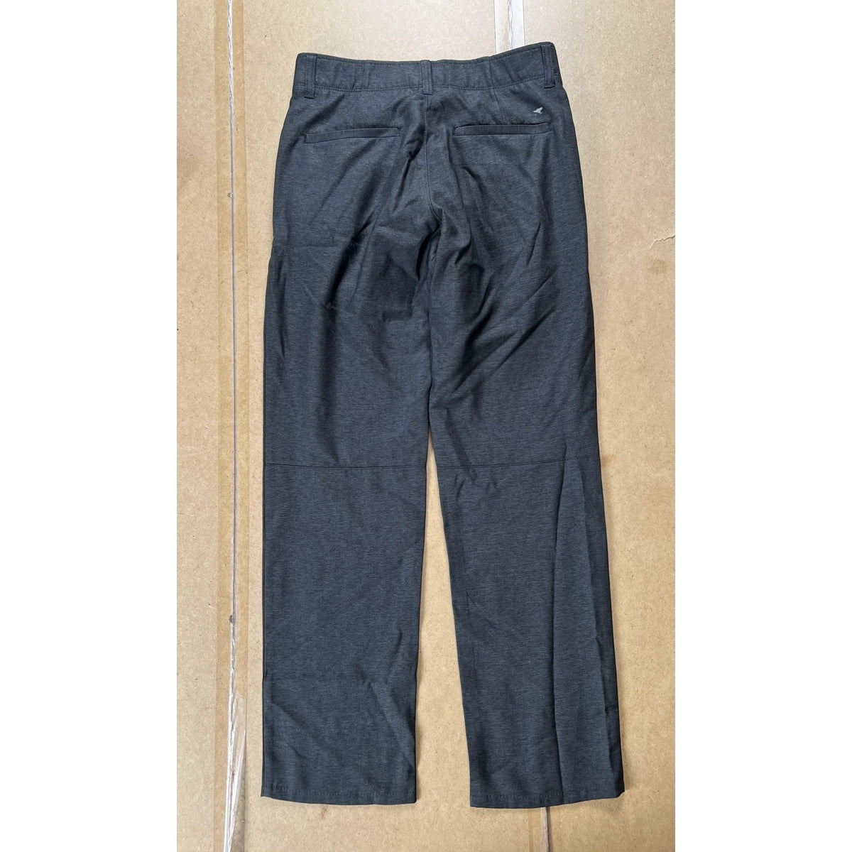 Haggar Mens 29 Gray Chino Athletic Straight Flat Front Stretch H26 Move