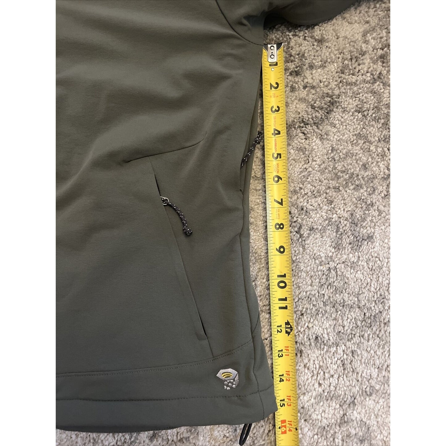 Womens MOUNTAIN HARDWEAR Green Full Zip Softshell Primaloft Insulated Jacket S