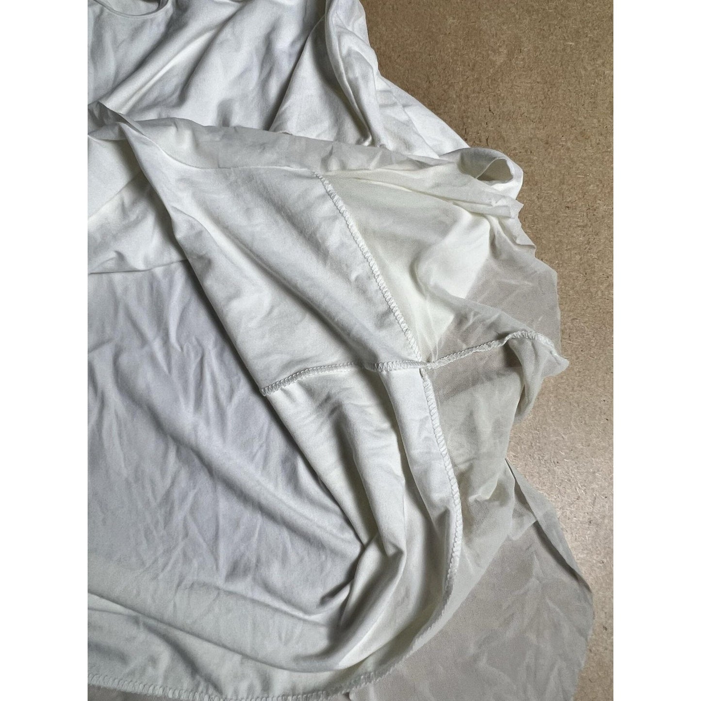 Laura Hlavac XL White Tunic Scoop Neck Cap Sleeve Sheer Hem Lightweight Casual