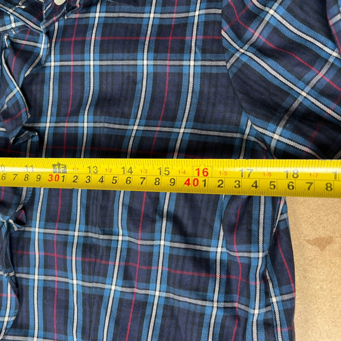 NWT Pendleton Button Up Shirt Womens M Plaid Long Sleeve Cotton with Ruffles