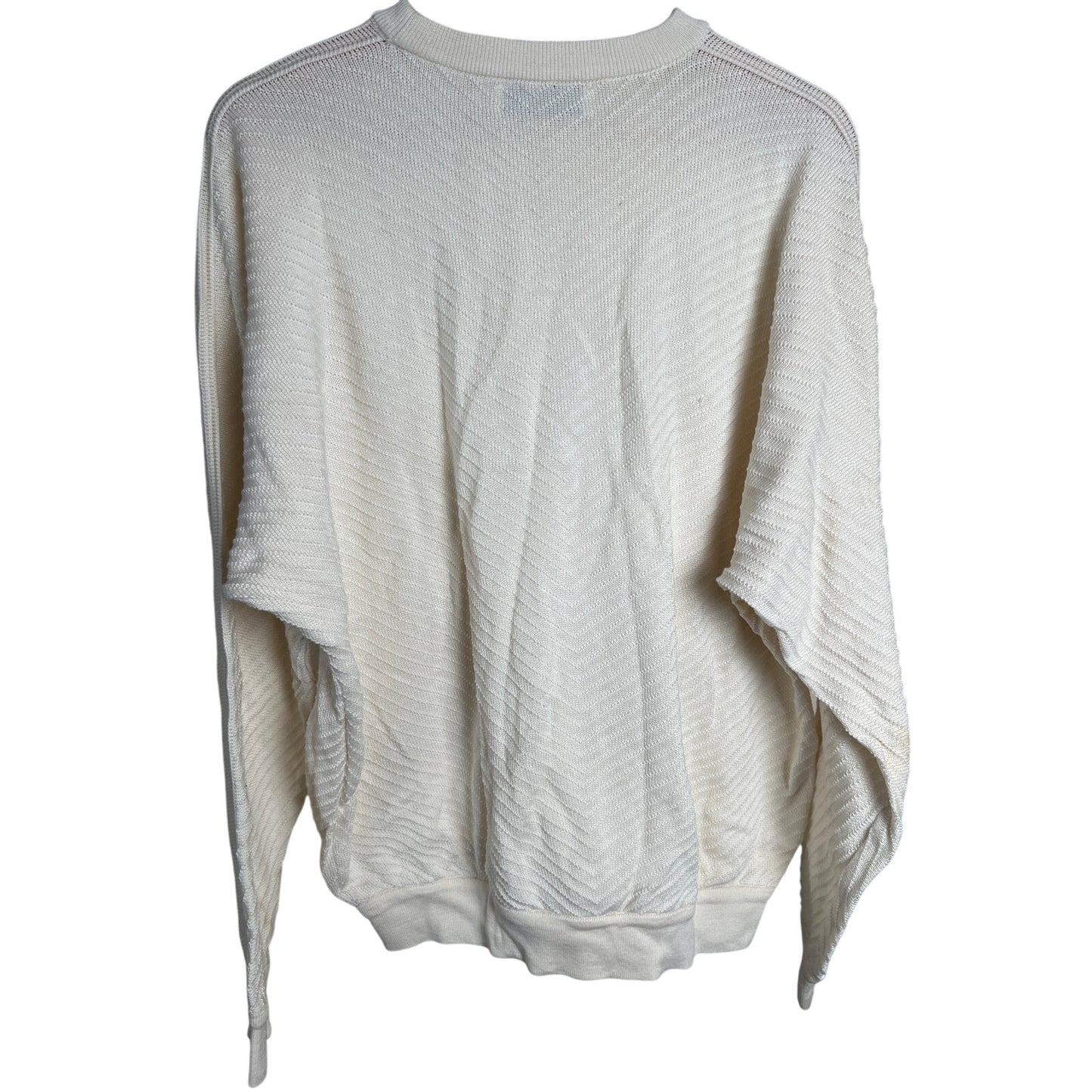 Vintage St.Croix Shop Large White Crewneck Textured