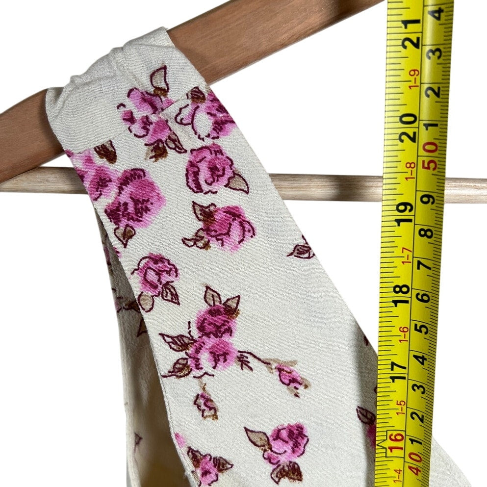 Cinnamon Girl Size 2 Top White Floral Pink Print