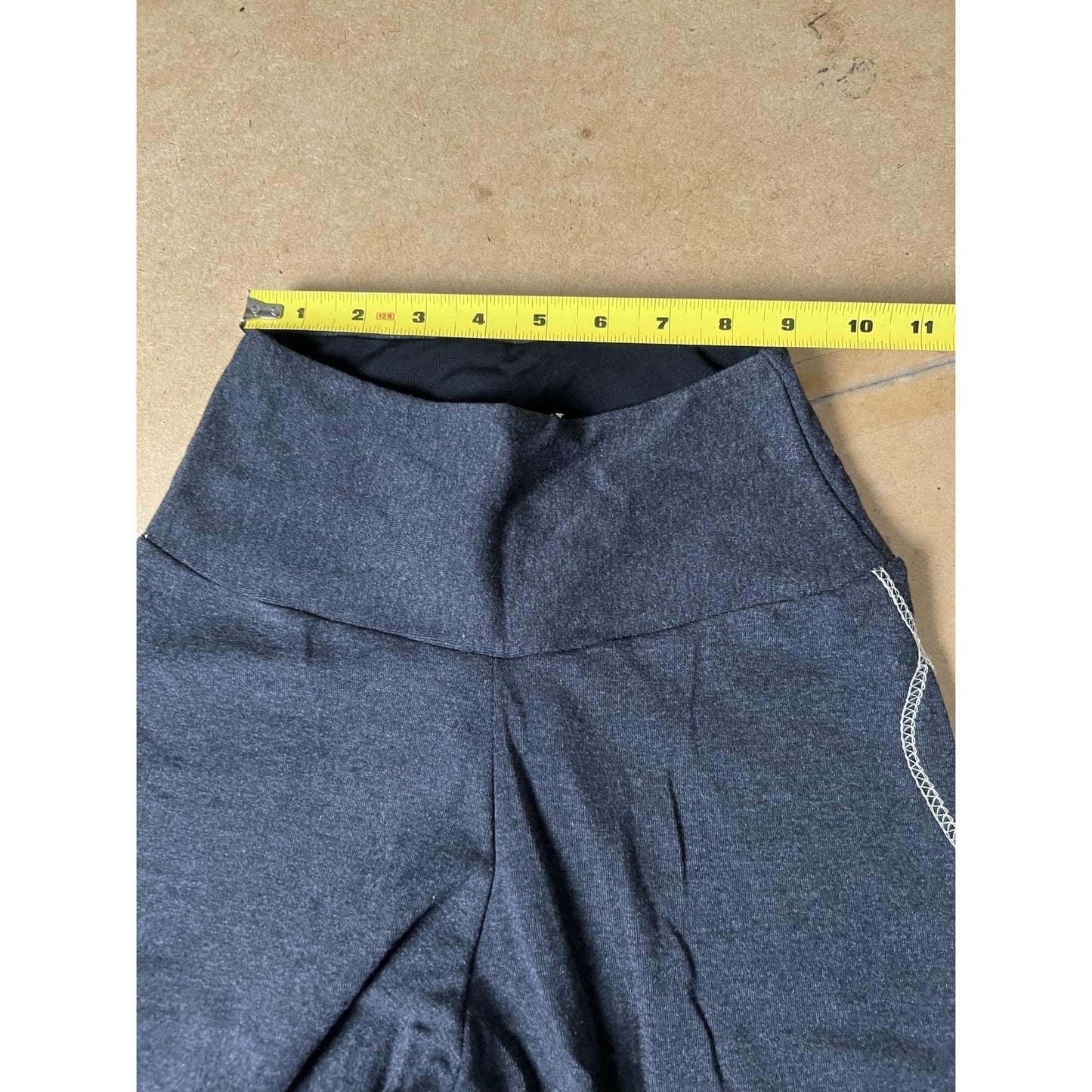 Laura Hlavac Leggings Womens S Gray Ankle Yoga Elastic Waist Embroidered