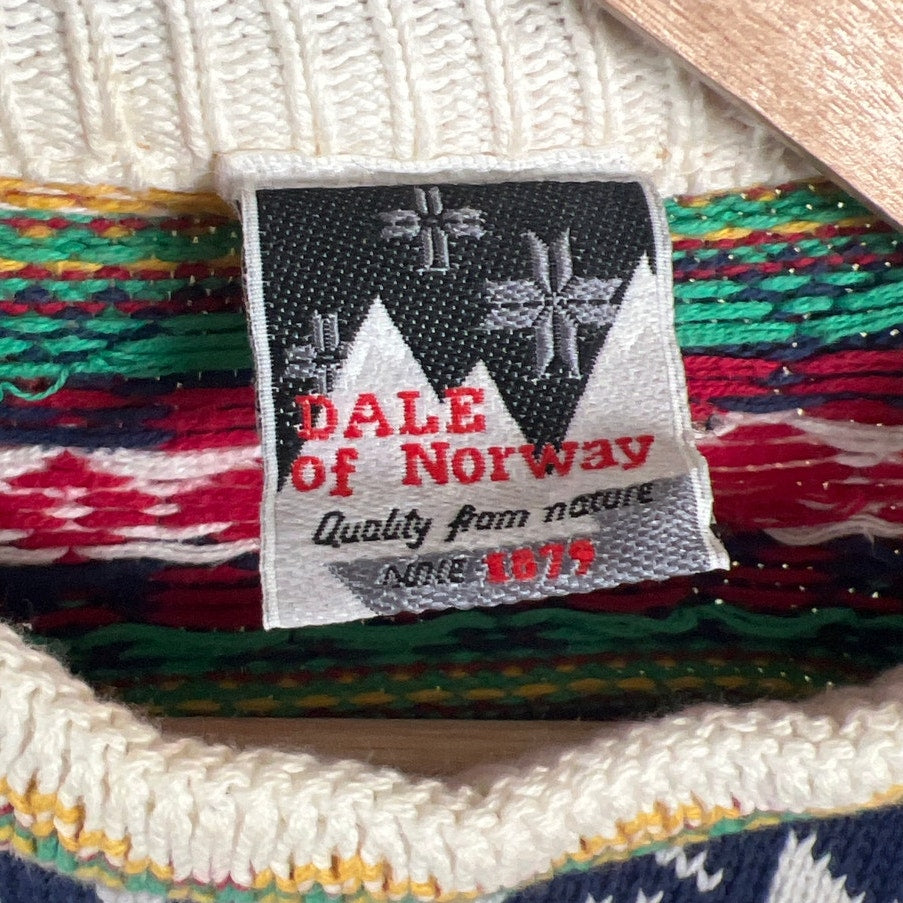 Dale of Norway Heavy Knit 100% Cotton Medium Ski Crewneck