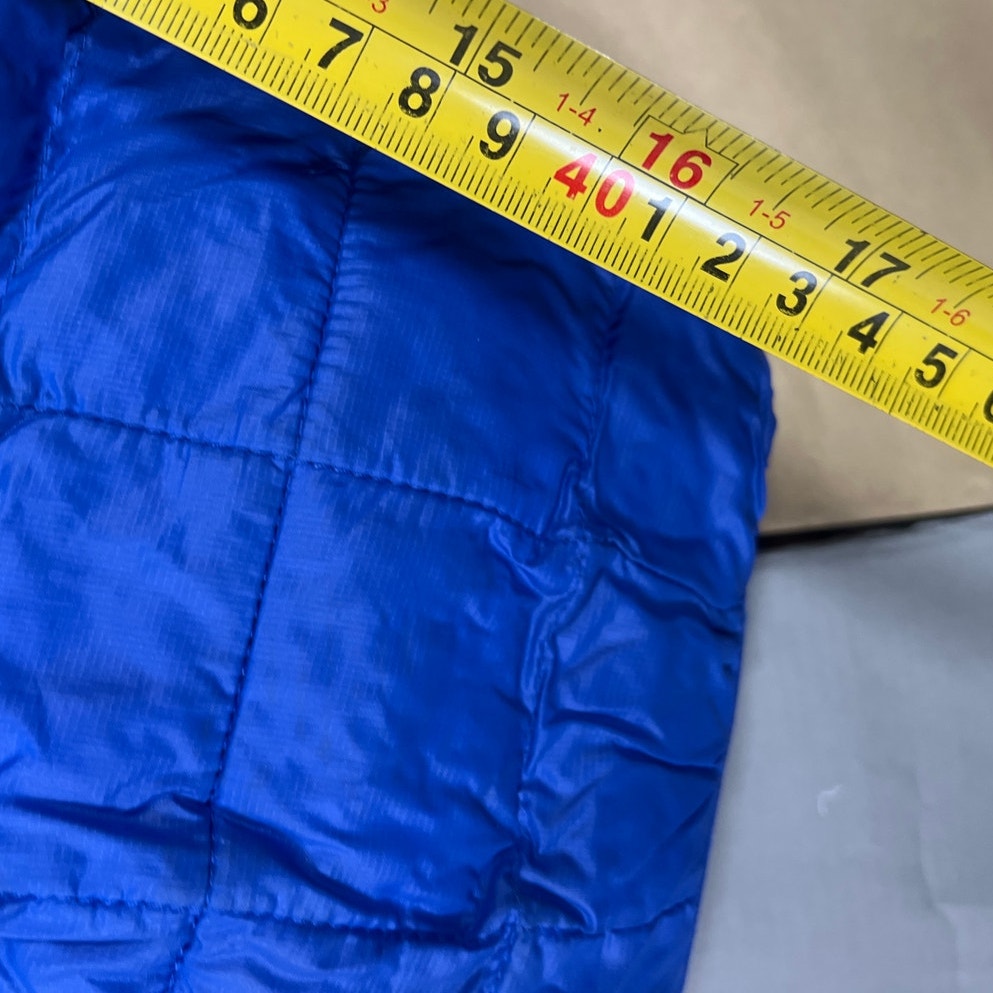 The North Face Thermoball Hooded Puffer Jacket Blue Embroidered Logo Boys Large