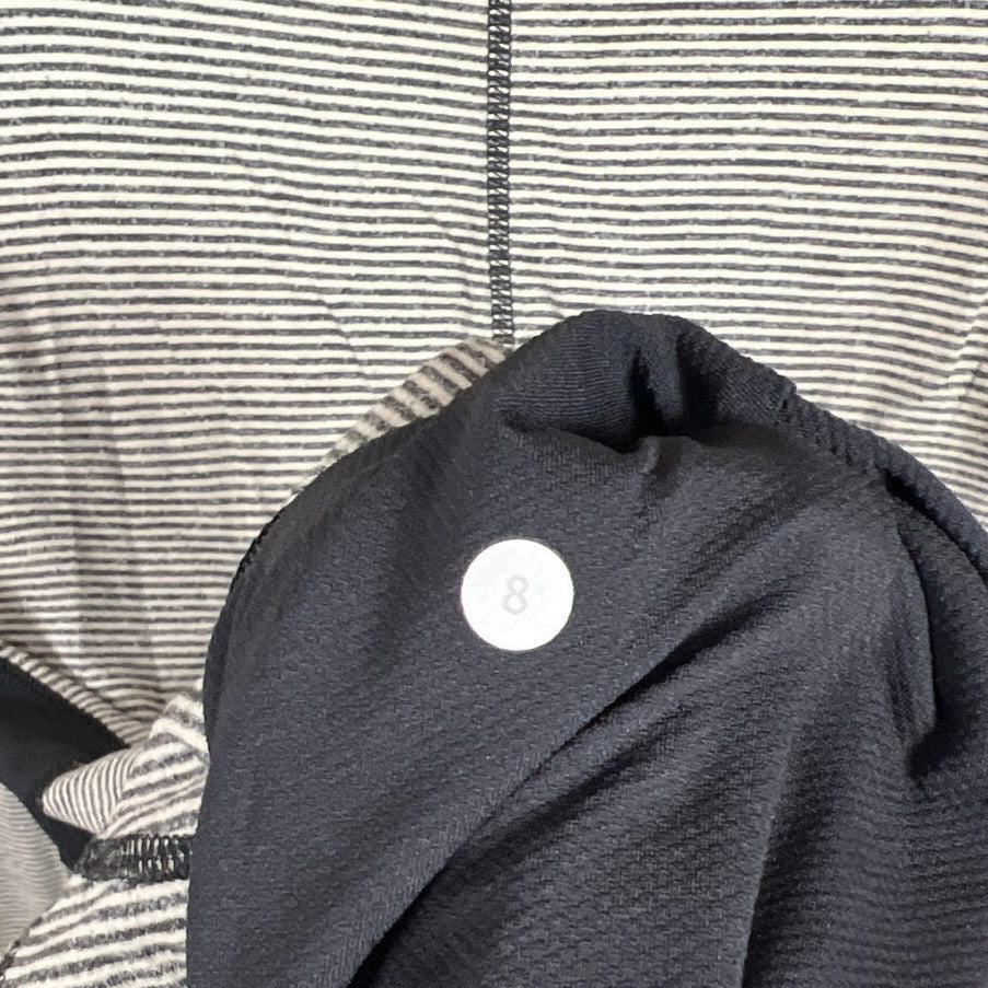 Lululemon Rulu Star Runner Tonka Stripe Top Size 8 Long Sleeve