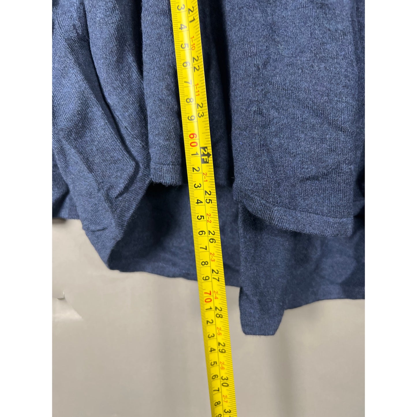 Eileen Fisher Pullover Small Hooded Henley Sweater Blue Comfort Medium Viscose