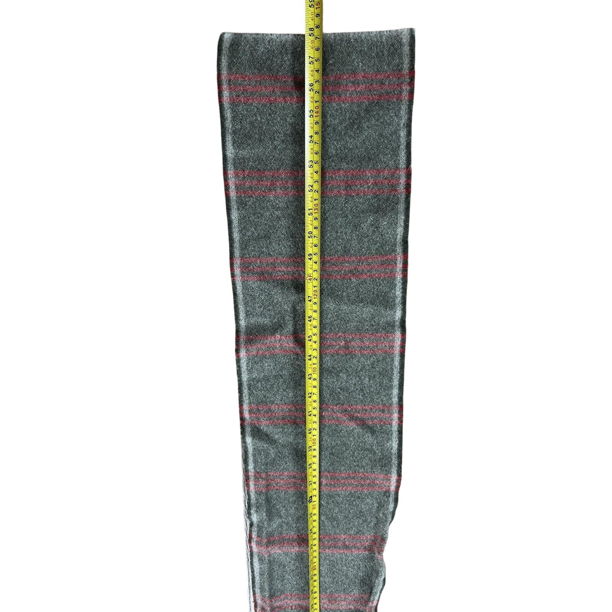 Faribault Woolen Mill Co. Scarf Mens One Size Gray Wool Striped Made USA Winter