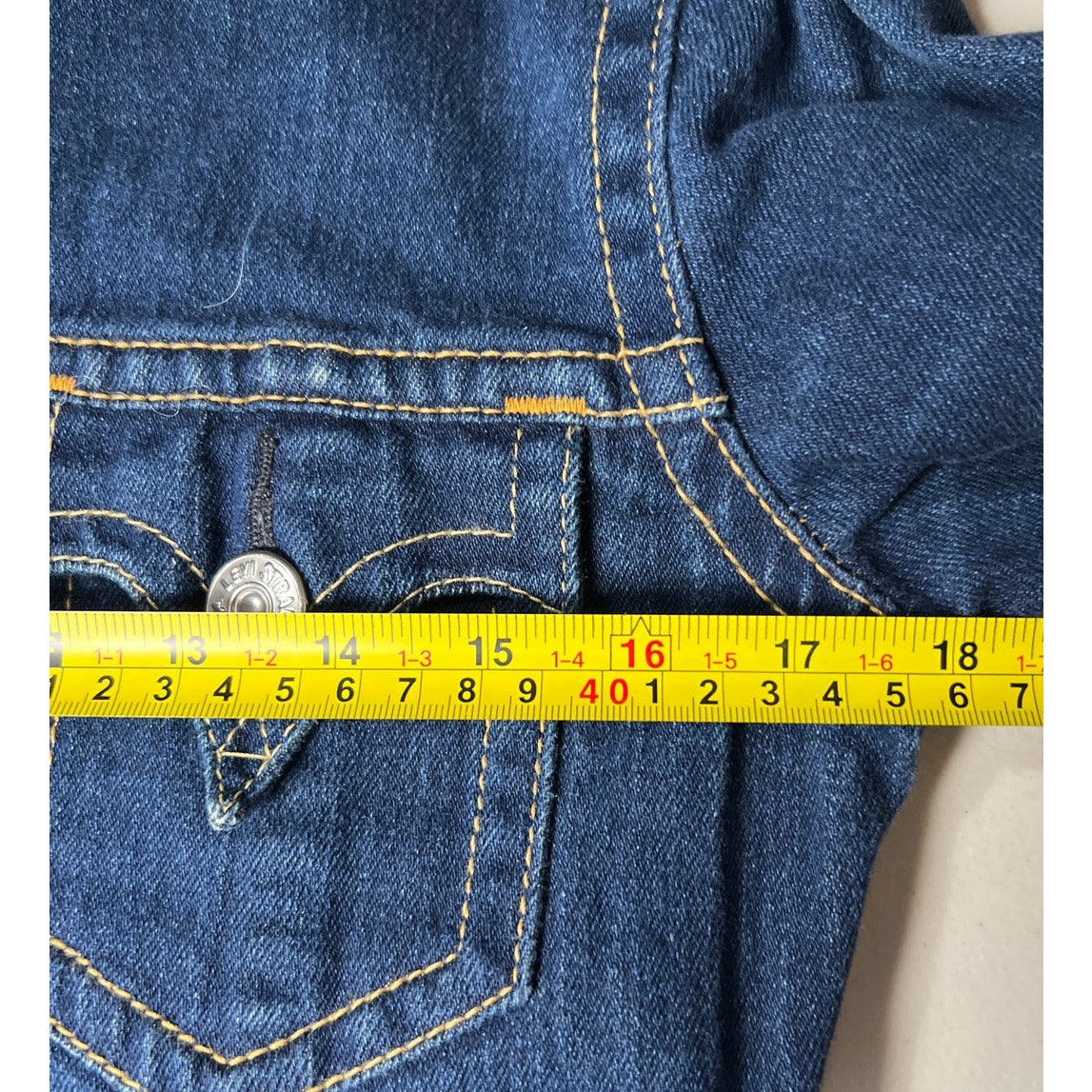 Levi's Type 1 Long Iconic Jacket Size Small Button Up Denim Retro