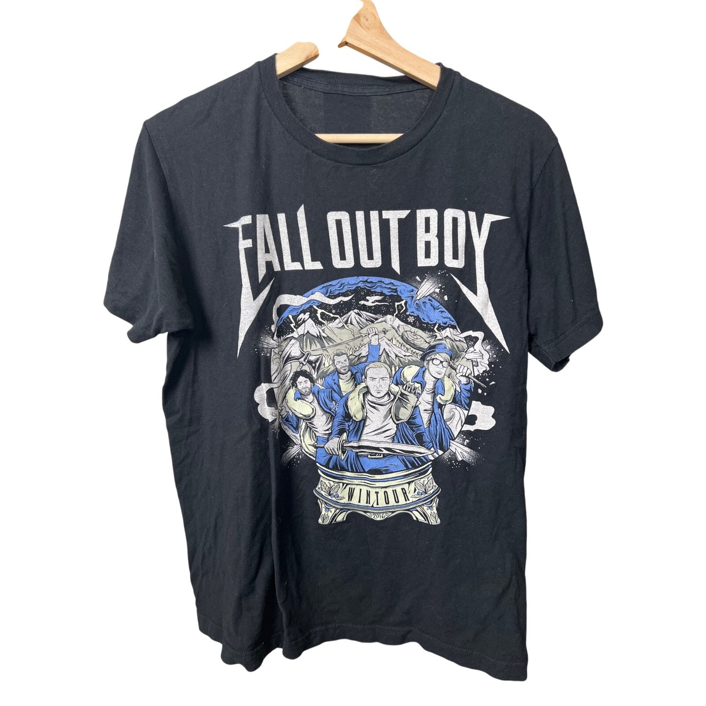 Fall Out Boys Wintour 2016 Graphic Black T-shirt 2016 *Dimensions In Pictures**