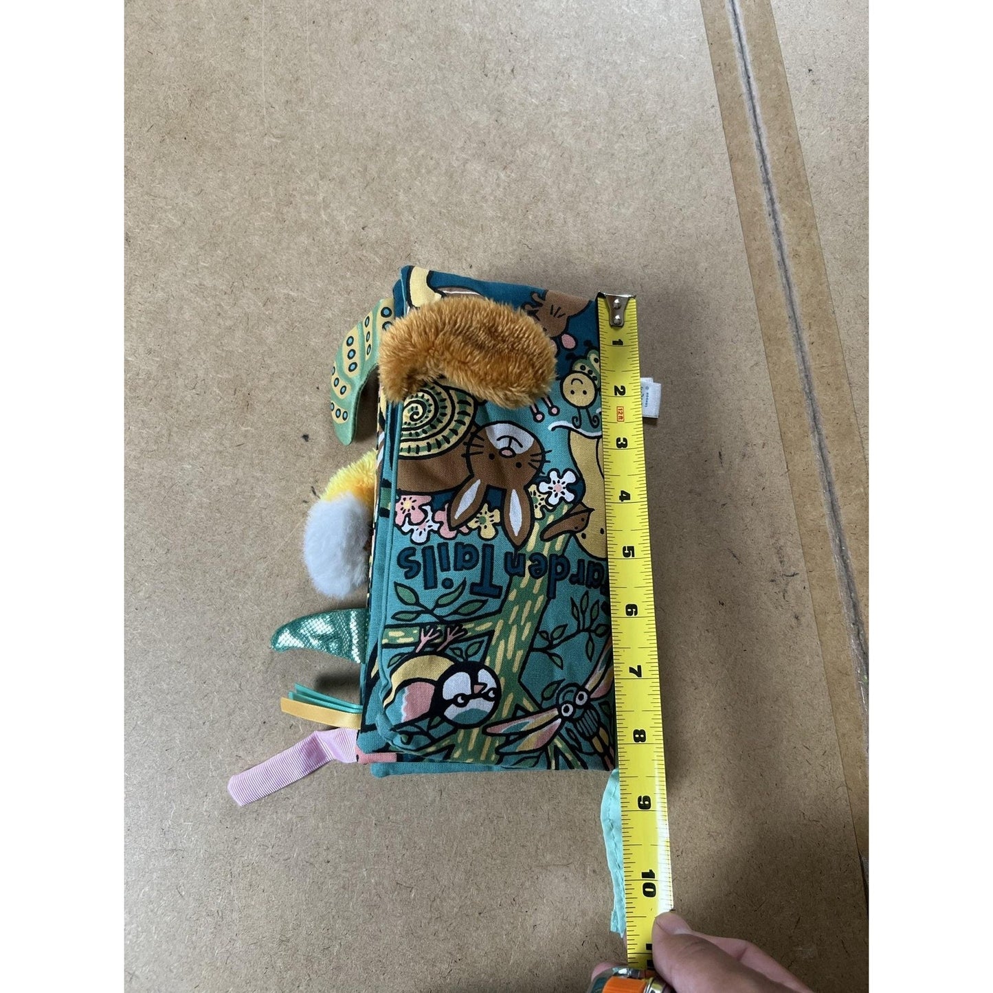 Jellycat Garden Soft Cloth Book Green Baby Girls Sensory Taggies Plush Toy