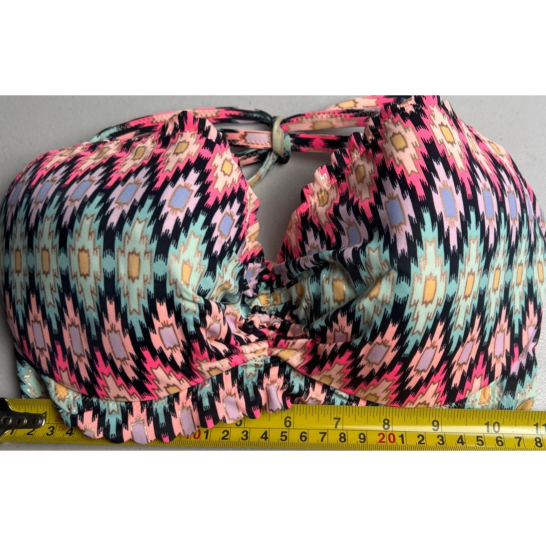 Victoria's Secret 32DDD Multicolor The Getaway Halter Lightly Lined Bikini Top