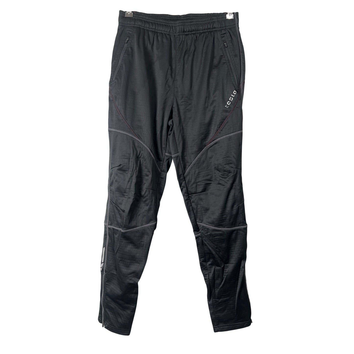 Tesla Size Large Polyester Black Sweatpants Athletic Pants Slim Skinny Fit
