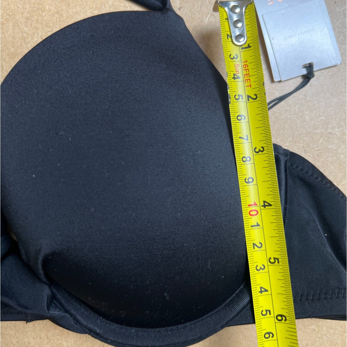 NWT Shade And Shore Black Bikini Top Size 36C