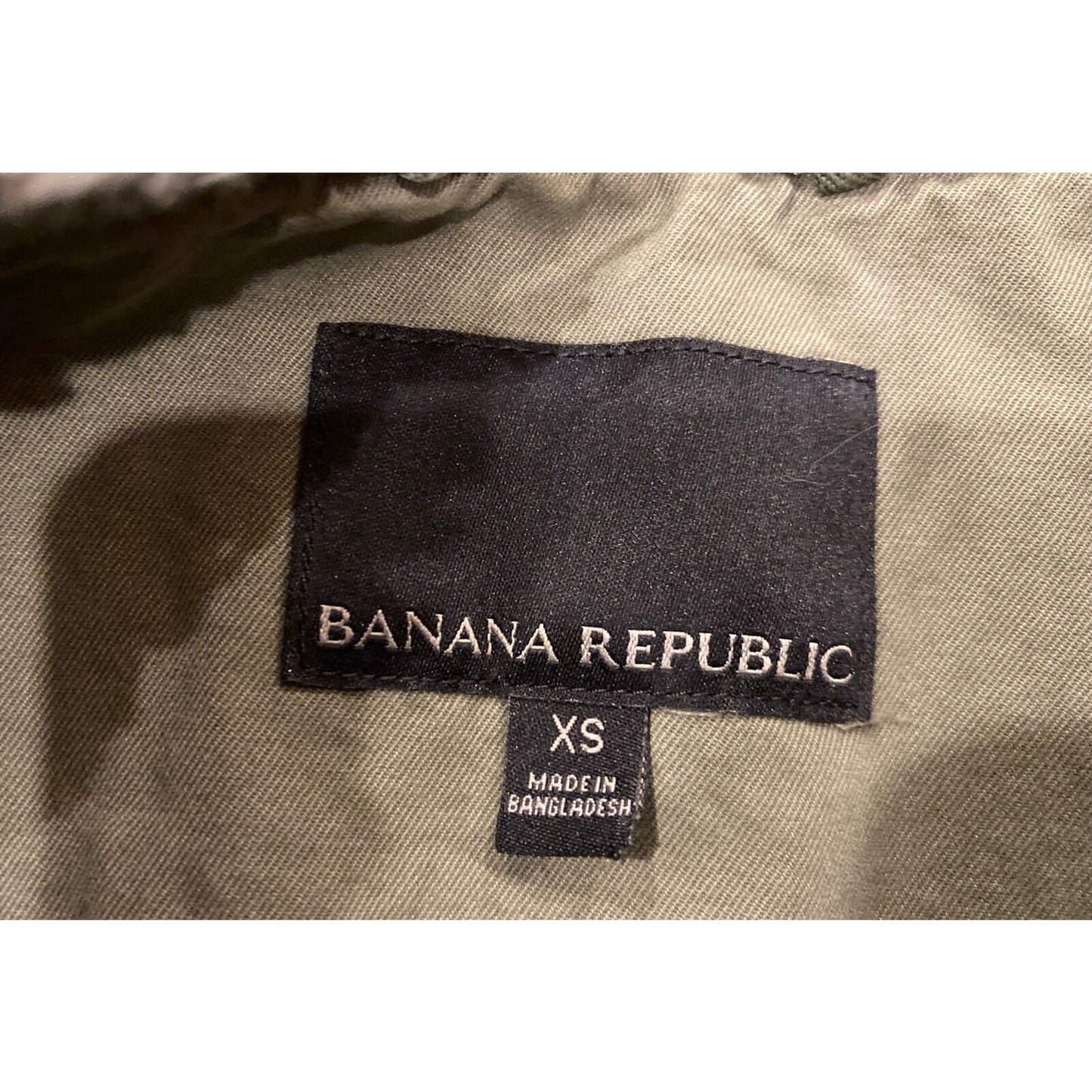 BANANA REPUBLIC Womens Utility Military Safari cargo Jacket Olive Army Green XS