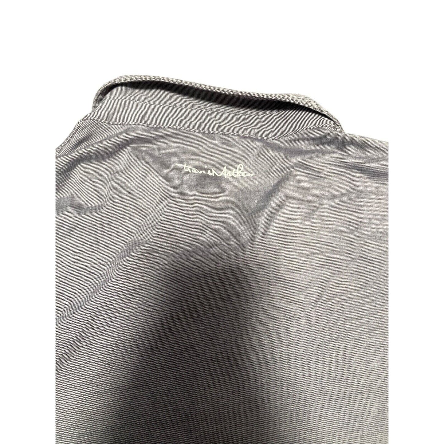 Travis Mathew Polo Shirt Men Large Gray Performance Golf Short Sleeve