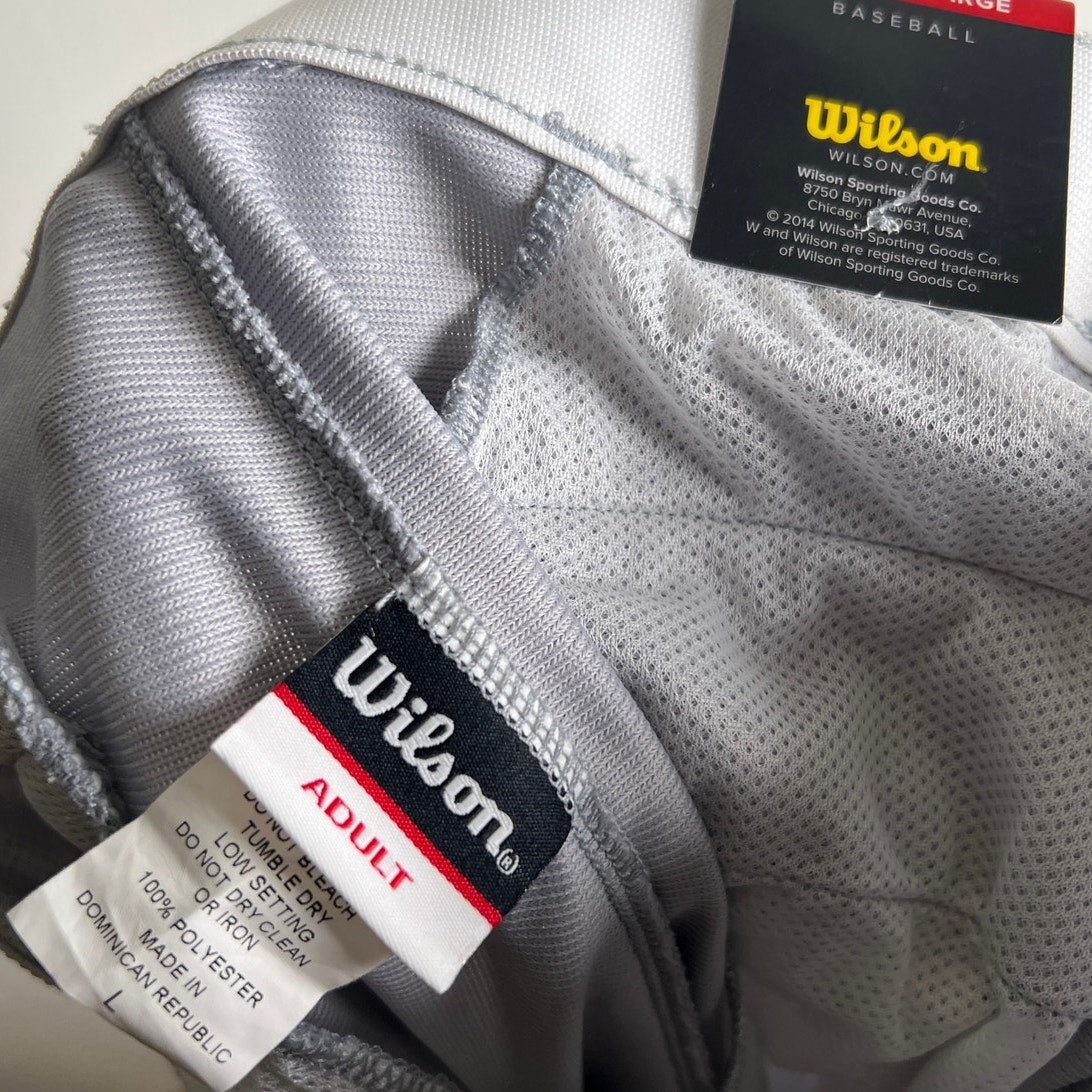 NWT Wilsons Mens Grey Baseball Pants SIze L