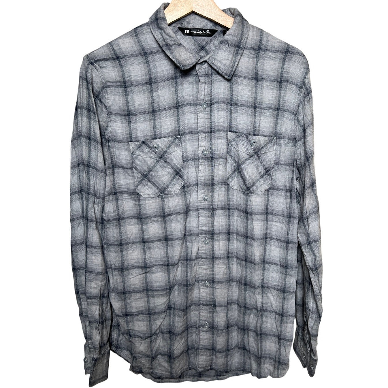 Travis Mathew Men's Plaid Flannel Button Down Long Sleeve Size M