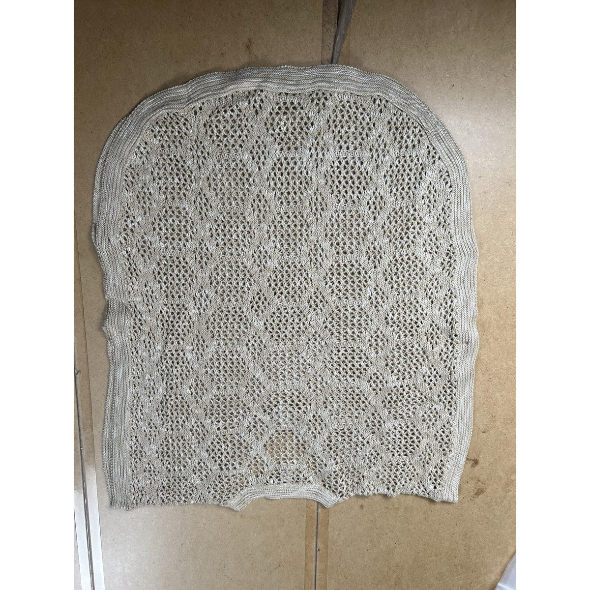 Christopher & Banks Tunic Womens S/M Beige Crochet Button Lightweight V-Neck
