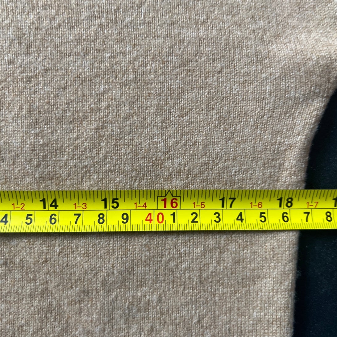 J. Crew Pullover 100% Cashmere XXS Beige Crewneck Turtle Neck