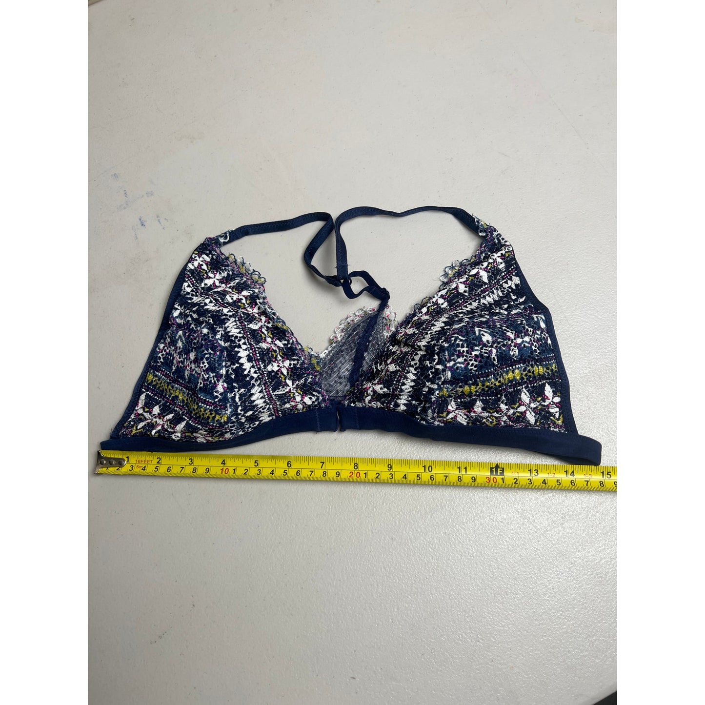 Victoria's Secret Body by Victoria Brallete XL Blue Floral Lace
