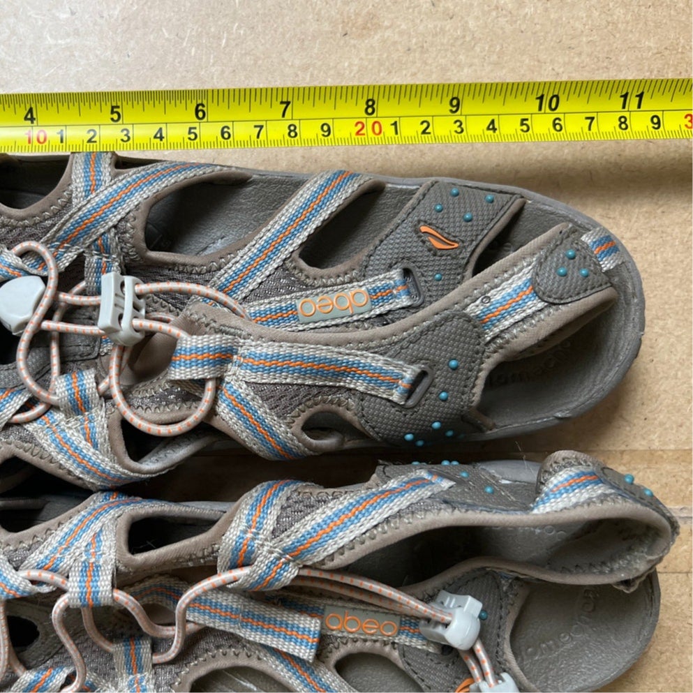 Abeo Gray and Orange Sandals W 12 1/2