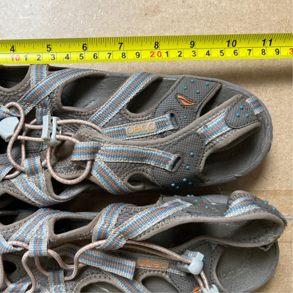 Abeo Gray and Orange Sandals W 12 1/2