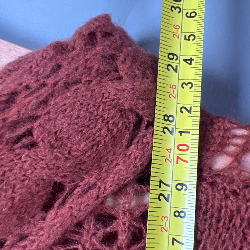 Free People Long Sleeve Sweater Cowl Neck Rusty Brown Size M