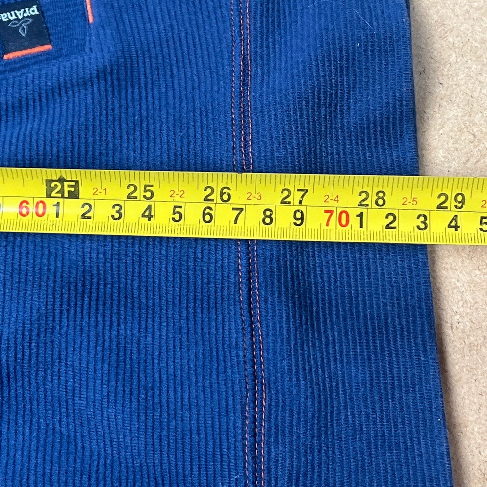 PrAna Full Zip Hoodie Blue Textured Lined Light Weight Men Sweater Size Large