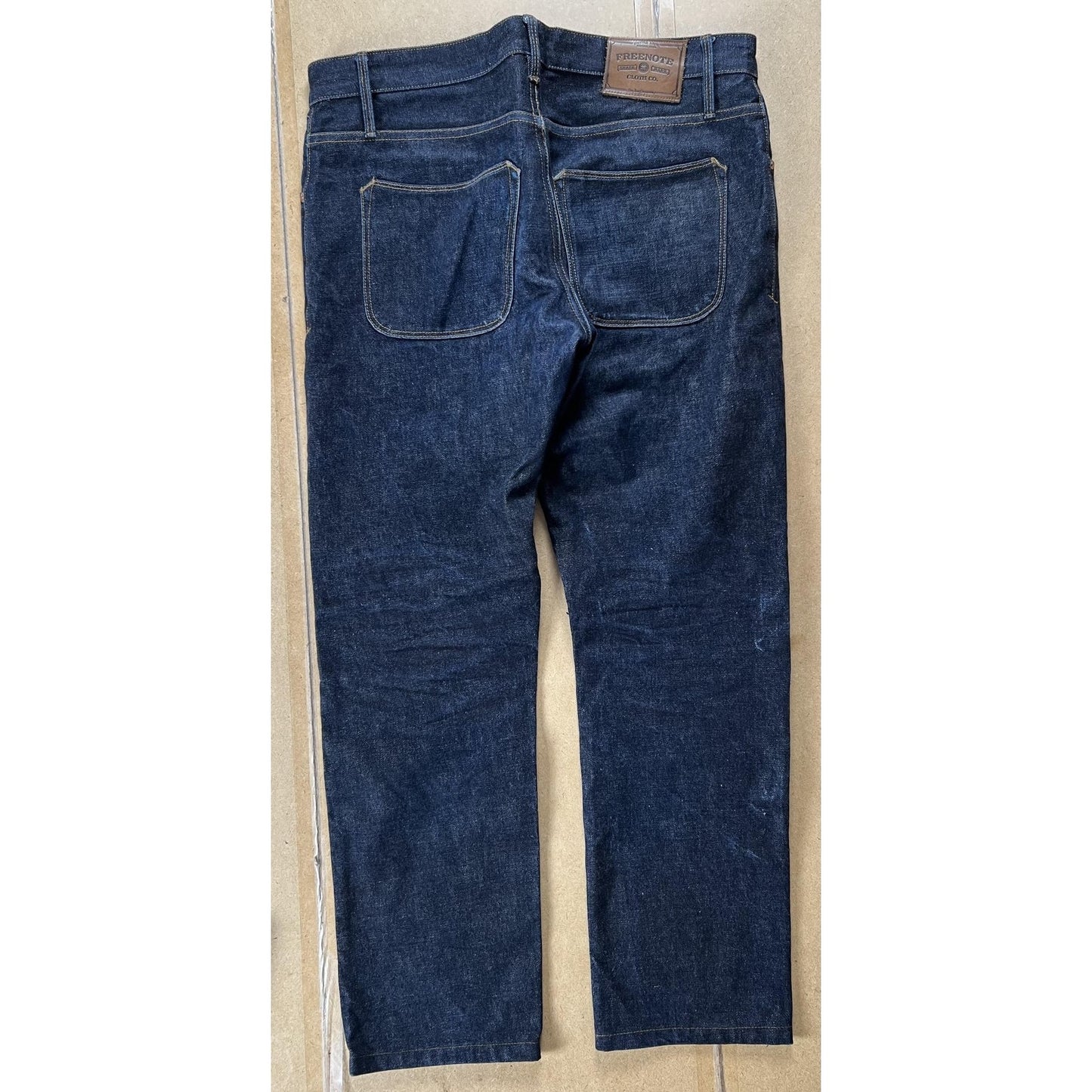 Avila Mens 35 Blue Chino Slim Tapered Denim Cotton 5-Pocket Flat Front Casual