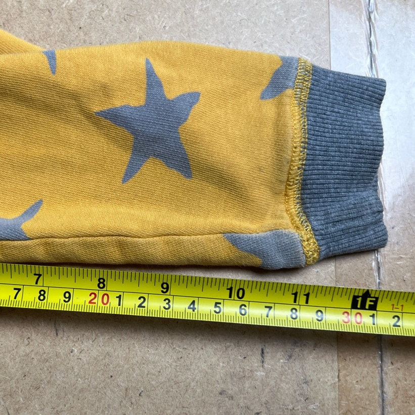 Hanna Andersson Yellow/Gray Zip Up Sherpa Lined Sweater Size 120