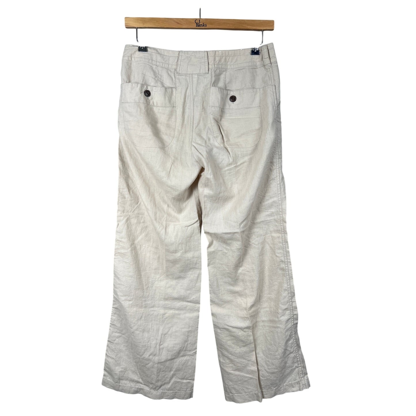 Patagonia Pants Women's 8 Cream Hemp Wide Leg Flare Drawstring Lightweight