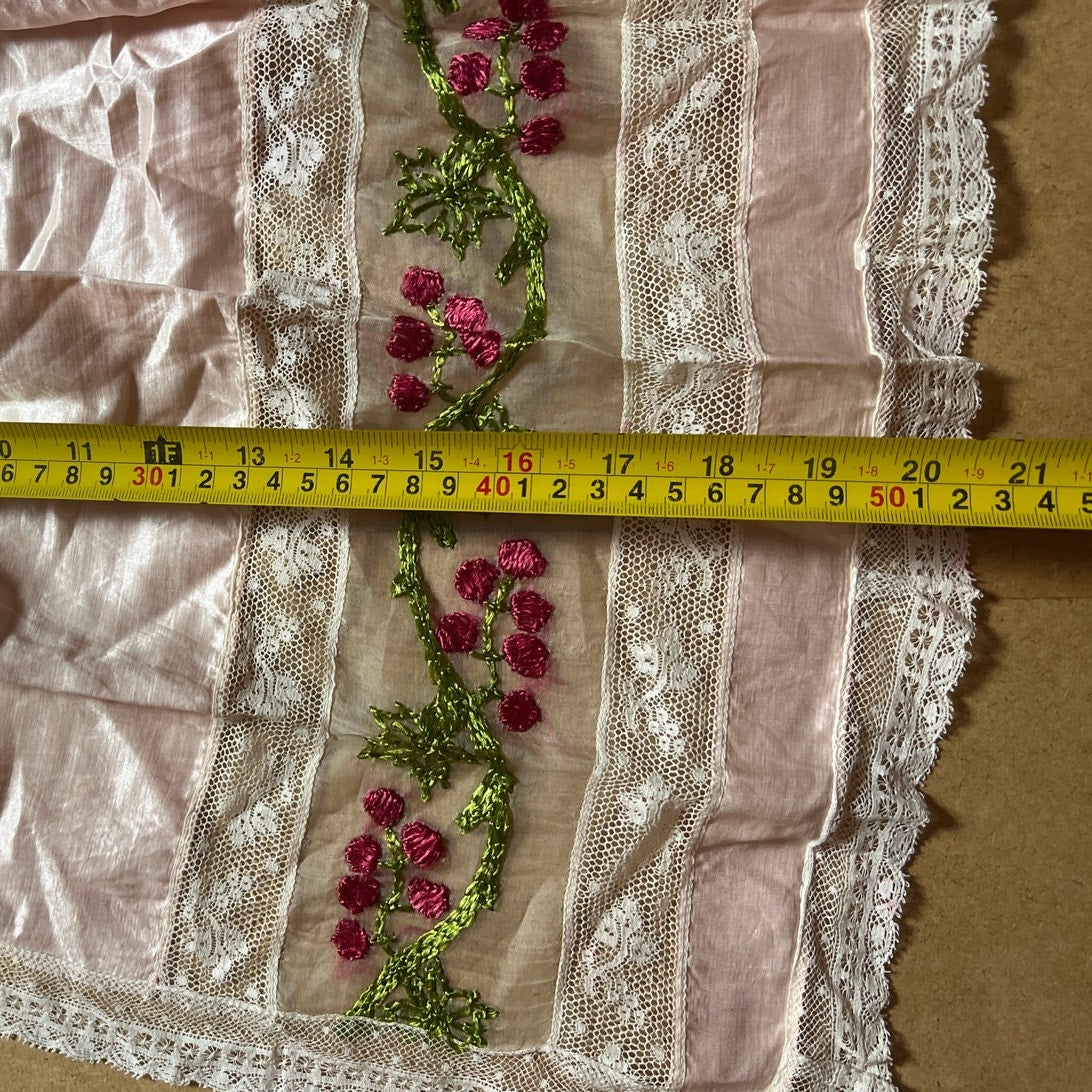 Vintage Handmade Pink Floral Kitchen Cloth