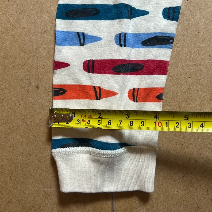 Hanna Andersson Organic Cotton Long John Crayon Pajama Set Size 14