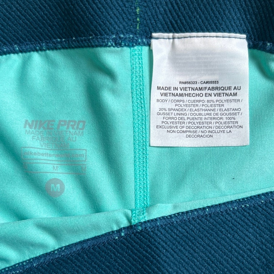 NWT Nike Pro Athletic Teal Pants Women Size M
