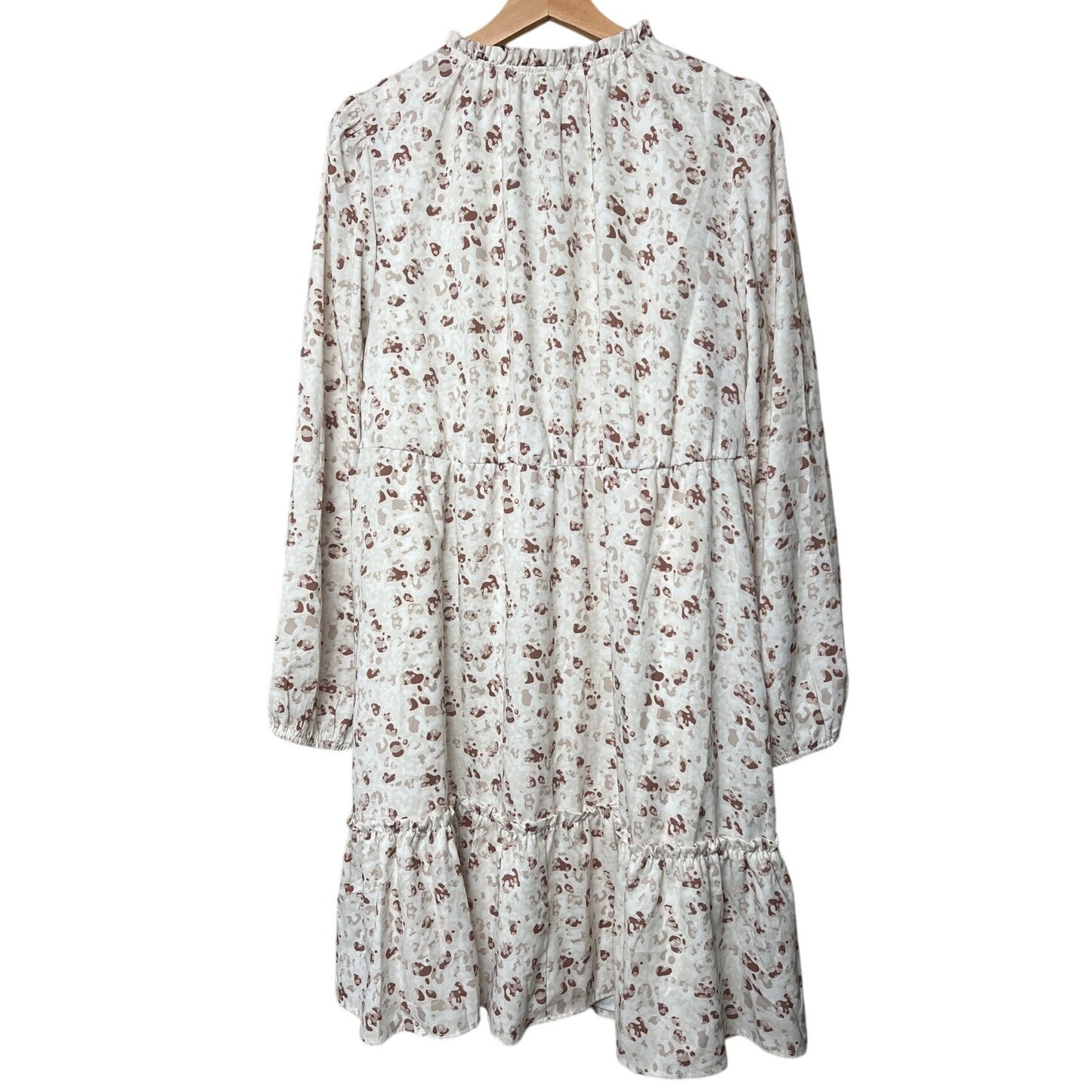 Frye XL NWT Ruffle Neck Button Front Long Dress