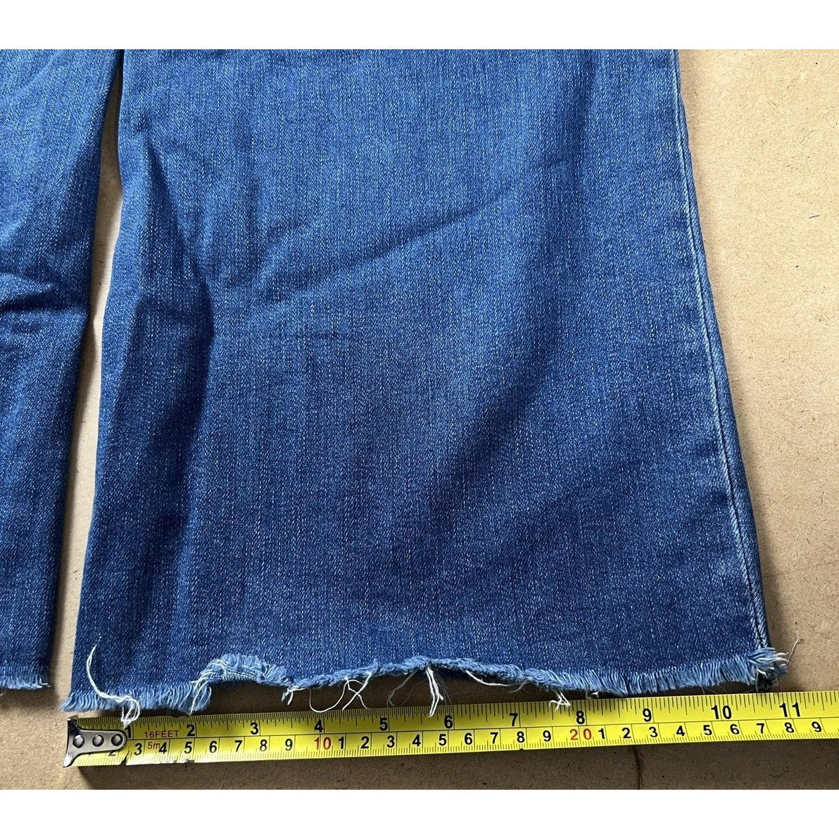 KUT From The Kloth Pants Women's 4L Blue Cropped Denim Stretch Pockets Zip