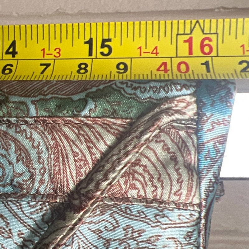 Self Esteem Women Paisley Satin Blue Top *Dimensions In Pictures*