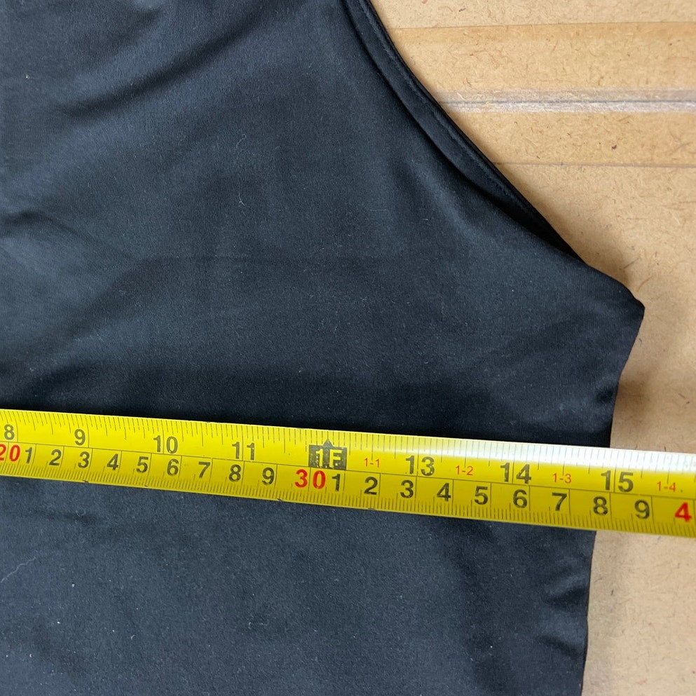 REORIA for Women Black Halter Neck Sleeveless Ribbed Basic Tank Tops